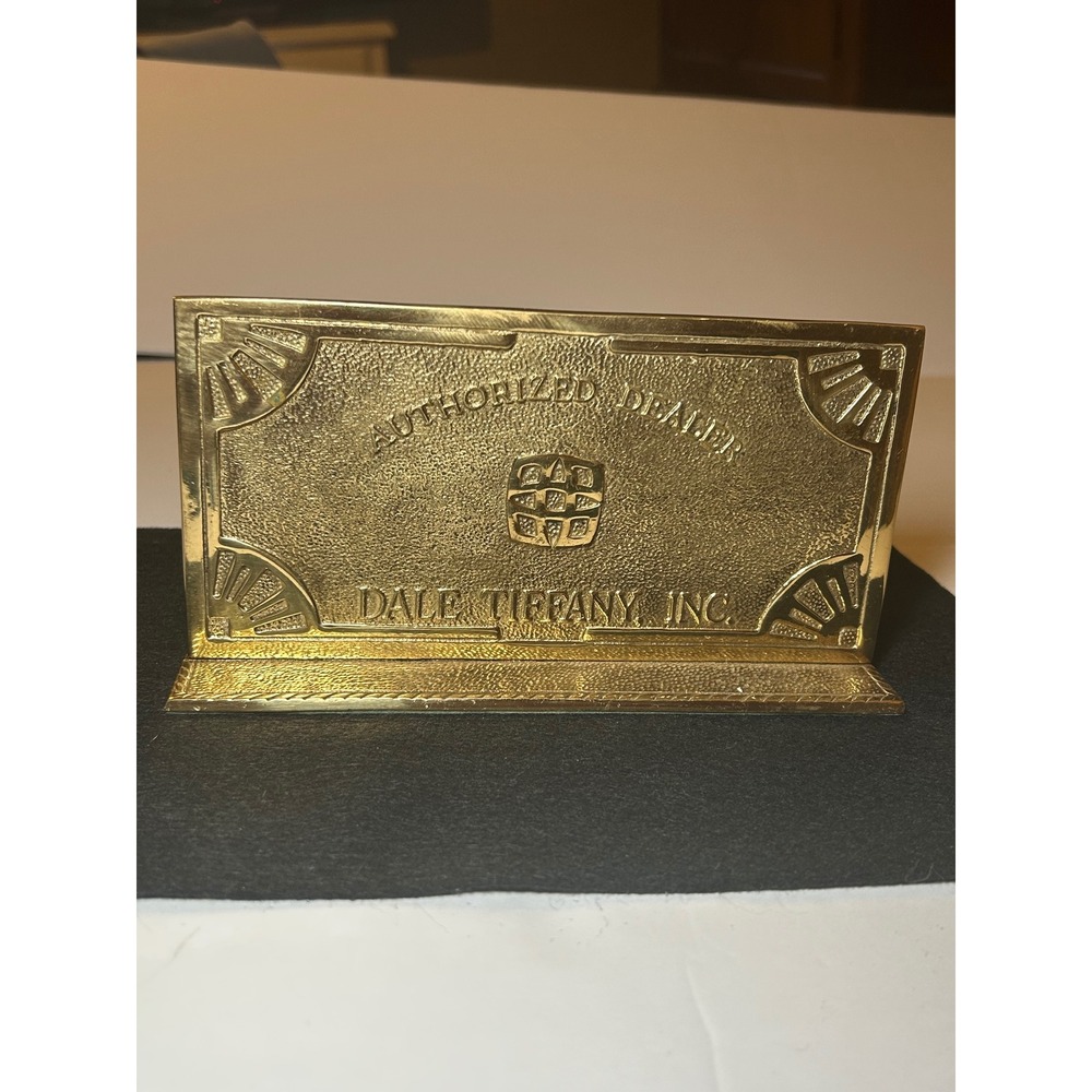 Dale Tiffany Inc Authorized Dealer Brass Display Plaque Sign